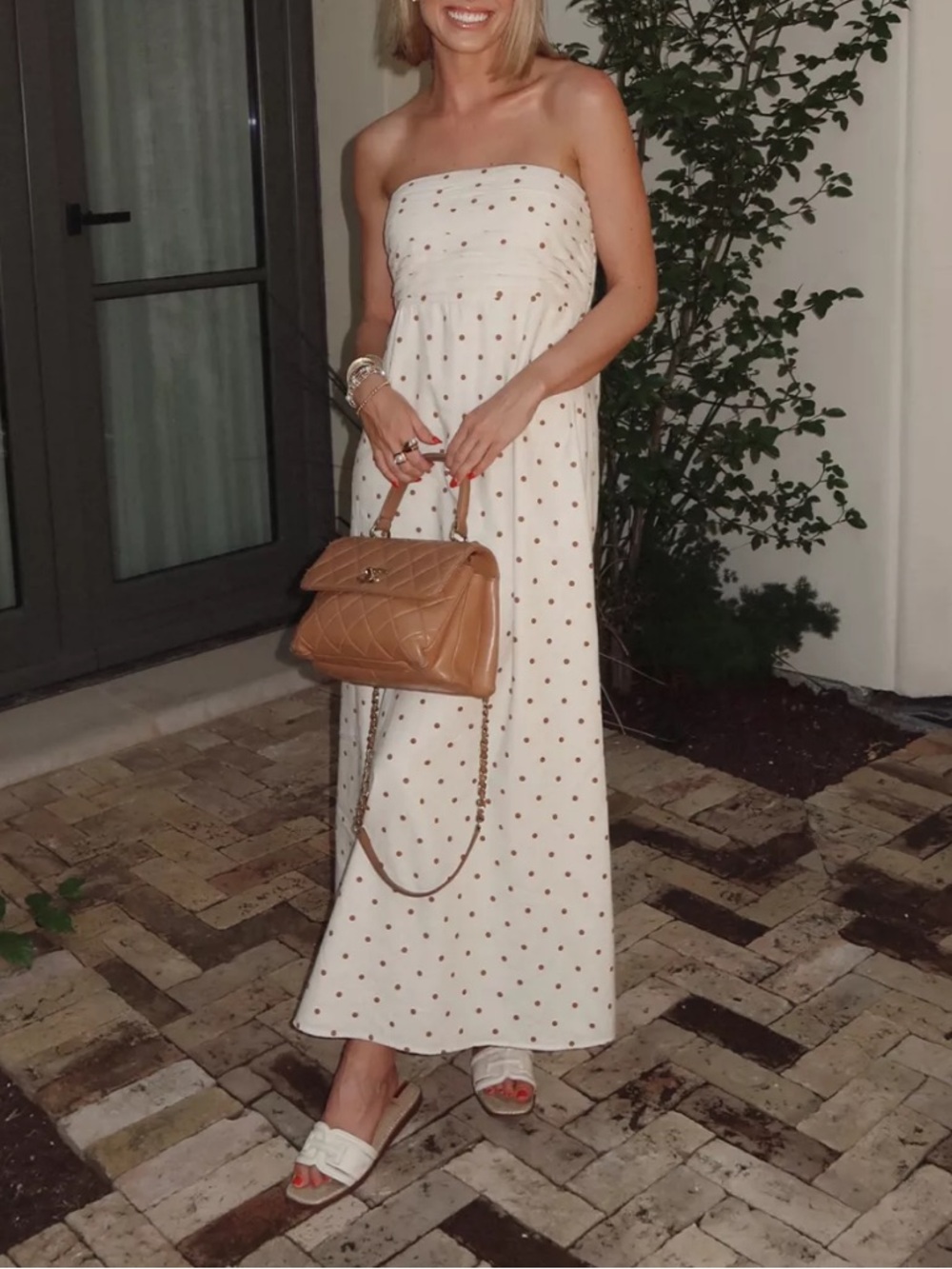 Abercrombie & Fitch Emerson Strapless Linen-Blend Maxi Dress